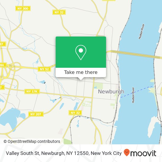 Mapa de Valley South St, Newburgh, NY 12550