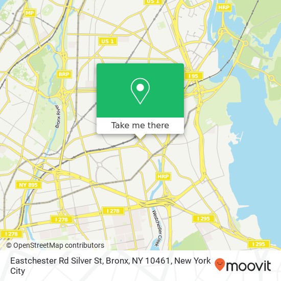 Mapa de Eastchester Rd Silver St, Bronx, NY 10461