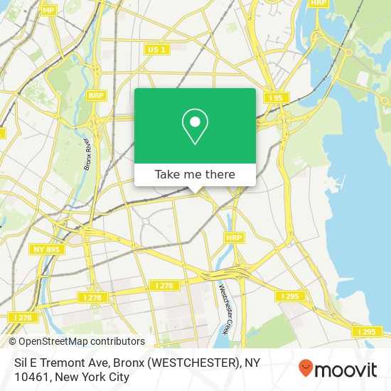 Mapa de Sil E Tremont Ave, Bronx (WESTCHESTER), NY 10461