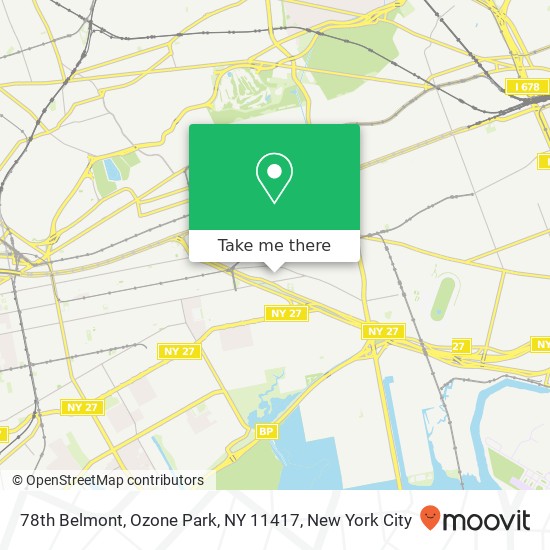 Mapa de 78th Belmont, Ozone Park, NY 11417