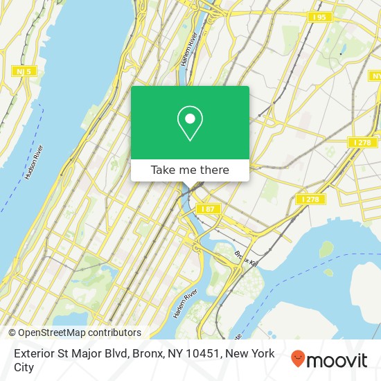 Mapa de Exterior St Major Blvd, Bronx, NY 10451