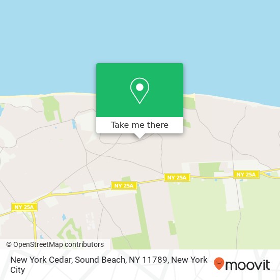 Mapa de New York Cedar, Sound Beach, NY 11789