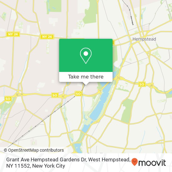 Mapa de Grant Ave Hempstead Gardens Dr, West Hempstead, NY 11552