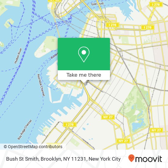 Mapa de Bush St Smith, Brooklyn, NY 11231