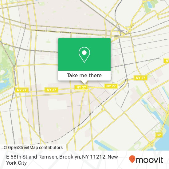 Mapa de E 58th St and Remsen, Brooklyn, NY 11212