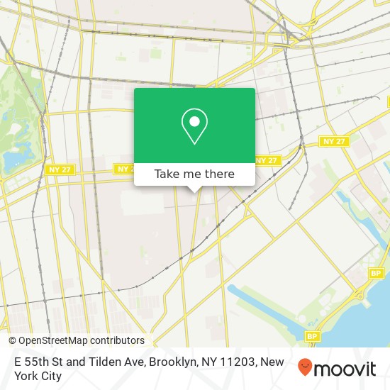 E 55th St and Tilden Ave, Brooklyn, NY 11203 map