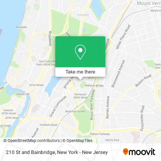 210 St and Bainbridge map