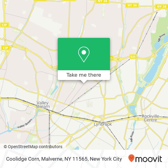 Mapa de Coolidge Corn, Malverne, NY 11565