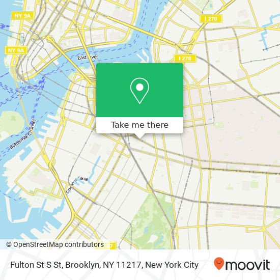 Mapa de Fulton St S St, Brooklyn, NY 11217