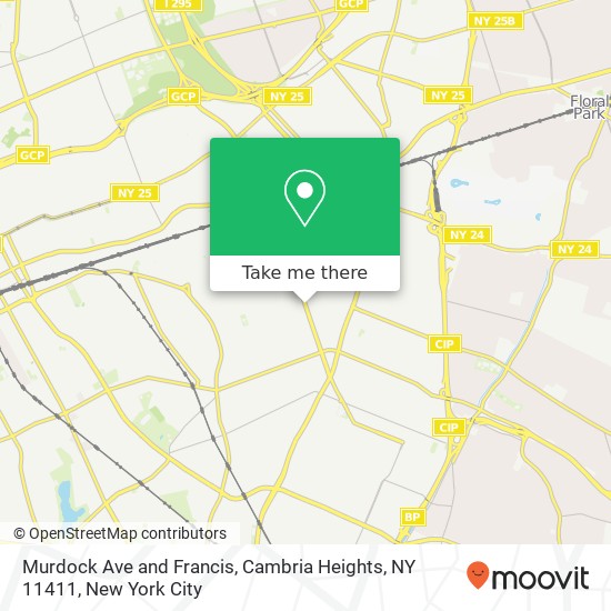 Mapa de Murdock Ave and Francis, Cambria Heights, NY 11411