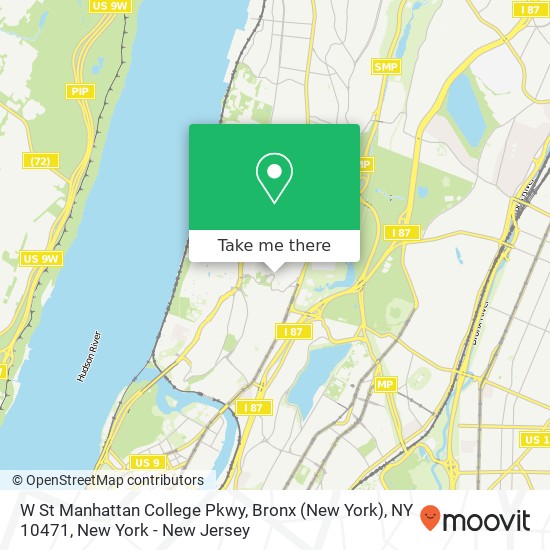 Mapa de W St Manhattan College Pkwy, Bronx (New York), NY 10471