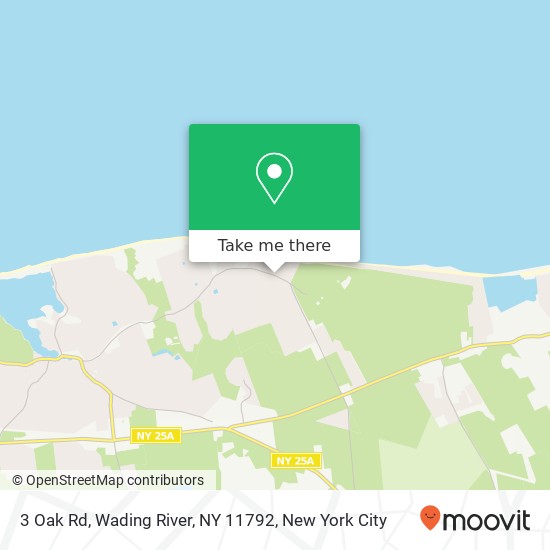 Mapa de 3 Oak Rd, Wading River, NY 11792