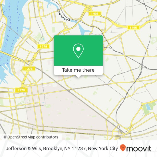 Mapa de Jefferson & Wils, Brooklyn, NY 11237