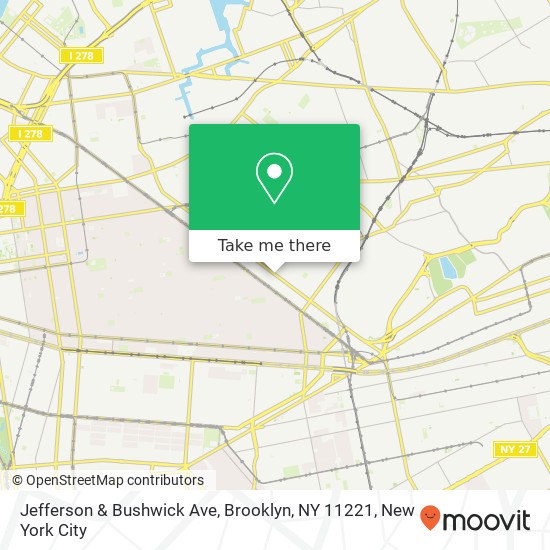 Jefferson & Bushwick Ave, Brooklyn, NY 11221 map