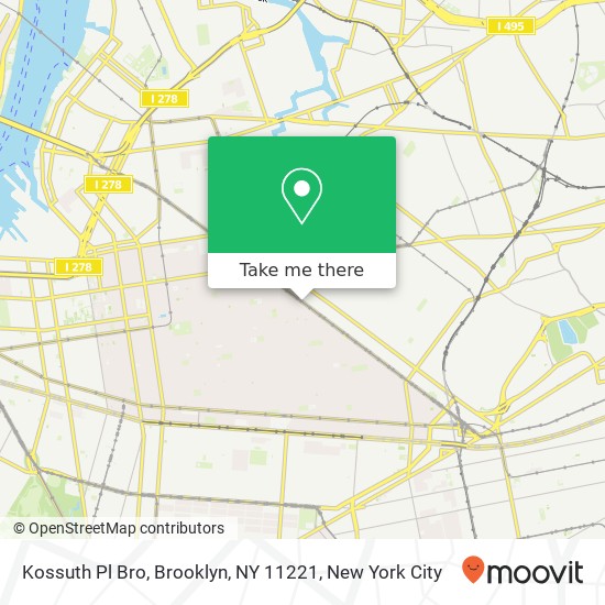 Mapa de Kossuth Pl Bro, Brooklyn, NY 11221