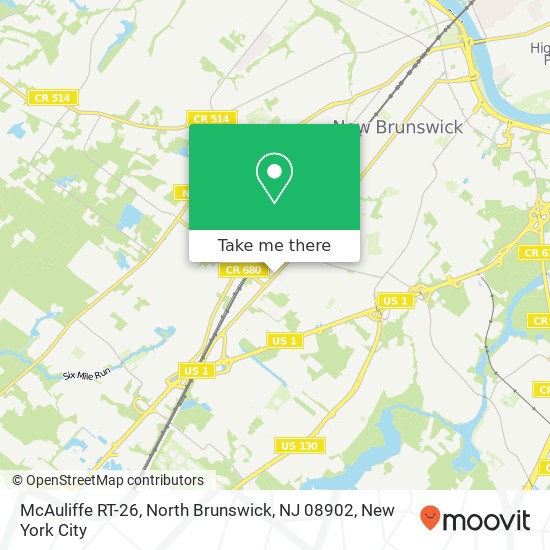McAuliffe RT-26, North Brunswick, NJ 08902 map