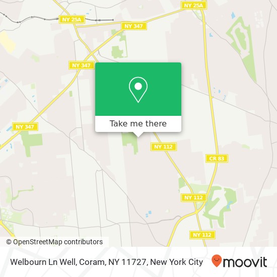 Mapa de Welbourn Ln Well, Coram, NY 11727