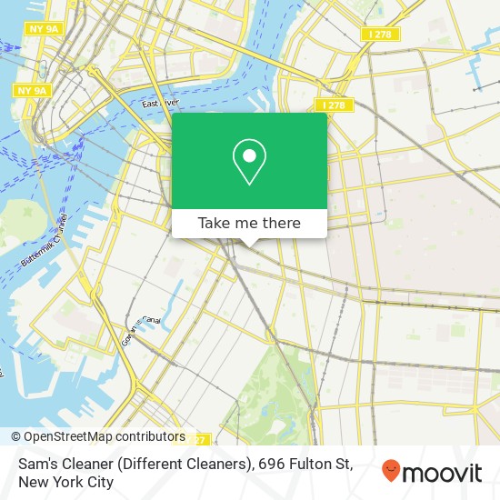 Mapa de Sam's Cleaner (Different Cleaners), 696 Fulton St