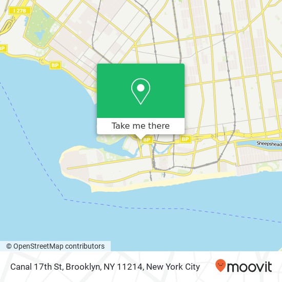 Canal 17th St, Brooklyn, NY 11214 map