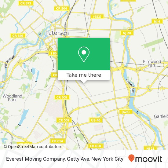 Everest Moving Company, Getty Ave map