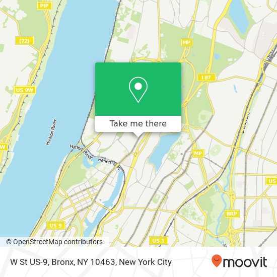 Mapa de W St US-9, Bronx, NY 10463