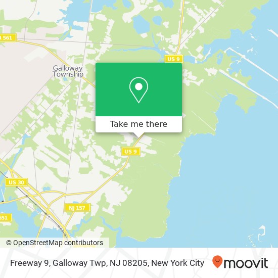 Mapa de Freeway 9, Galloway Twp, NJ 08205