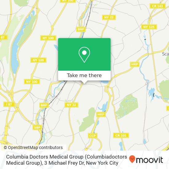 Mapa de Columbia Doctors Medical Group (Columbiadoctors Medical Group), 3 Michael Frey Dr