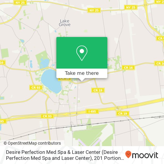 Mapa de Desire Perfection Med Spa & Laser Center (Desire Perfection Med Spa and Laser Center), 201 Portion Rd