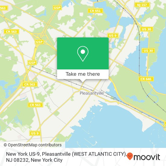 Mapa de New York US-9, Pleasantville (WEST ATLANTIC CITY), NJ 08232