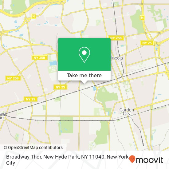 Mapa de Broadway Thor, New Hyde Park, NY 11040