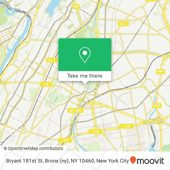 Bryant 181st St, Bronx (ny), NY 10460 map