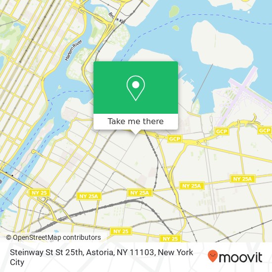 Mapa de Steinway St St 25th, Astoria, NY 11103