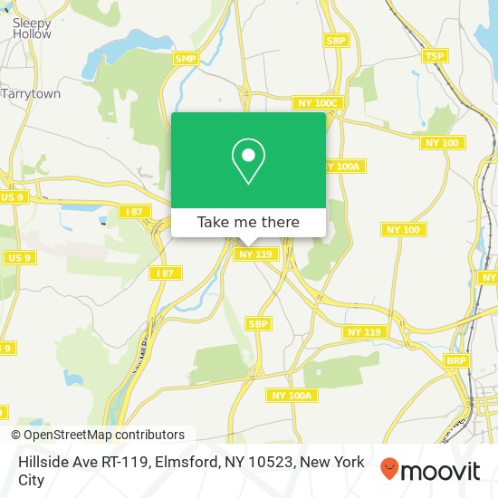 Mapa de Hillside Ave RT-119, Elmsford, NY 10523