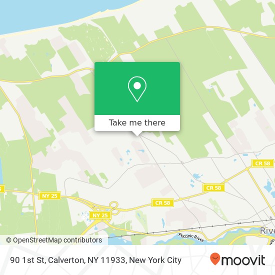Mapa de 90 1st St, Calverton, NY 11933