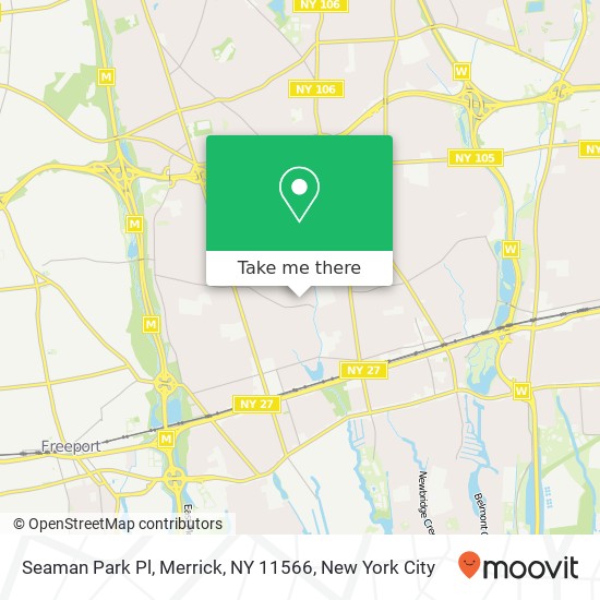 Mapa de Seaman Park Pl, Merrick, NY 11566
