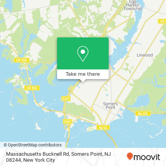 Massachusetts Bucknell Rd, Somers Point, NJ 08244 map