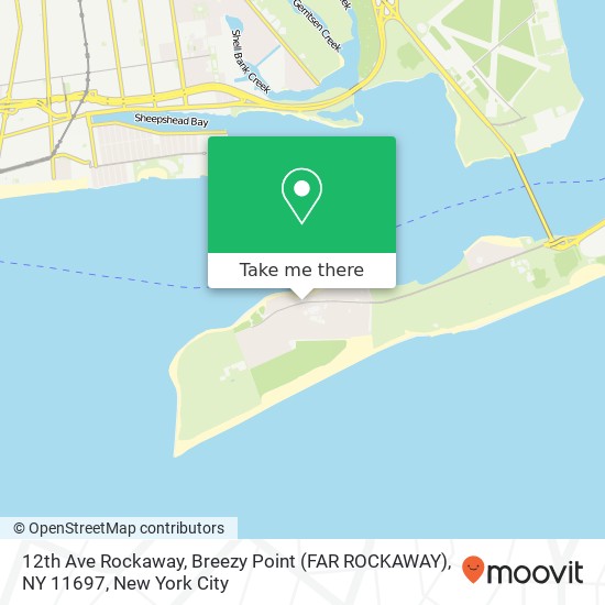 12th Ave Rockaway, Breezy Point (FAR ROCKAWAY), NY 11697 map