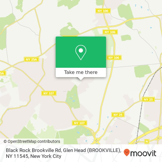 Mapa de Black Rock Brookville Rd, Glen Head (BROOKVILLE), NY 11545