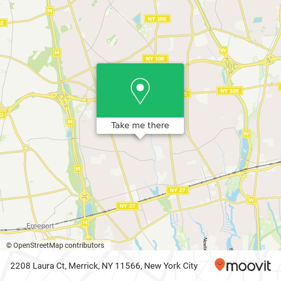 Mapa de 2208 Laura Ct, Merrick, NY 11566