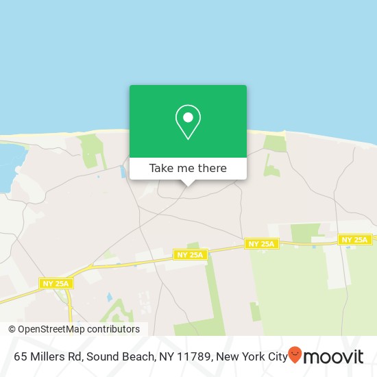 Mapa de 65 Millers Rd, Sound Beach, NY 11789