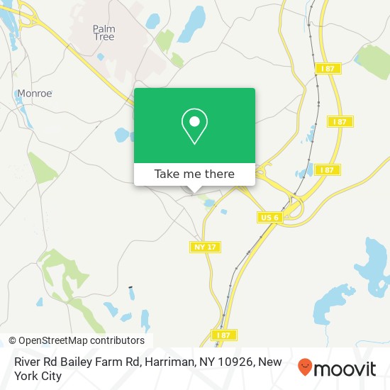 River Rd Bailey Farm Rd, Harriman, NY 10926 map