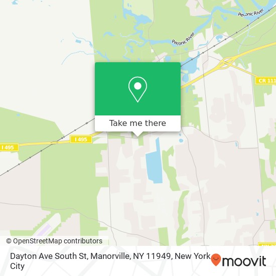 Mapa de Dayton Ave South St, Manorville, NY 11949