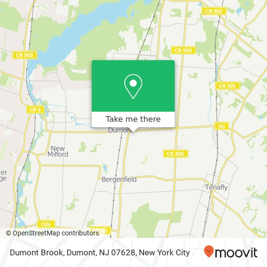 Mapa de Dumont Brook, Dumont, NJ 07628