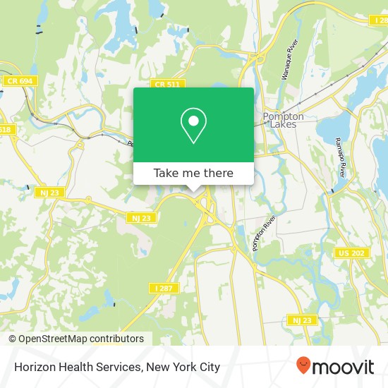 Mapa de Horizon Health Services