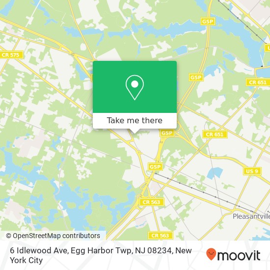 6 Idlewood Ave, Egg Harbor Twp, NJ 08234 map