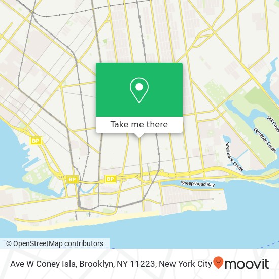 Ave W Coney Isla, Brooklyn, NY 11223 map