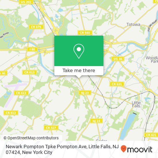 Mapa de Newark Pompton Tpke Pompton Ave, Little Falls, NJ 07424