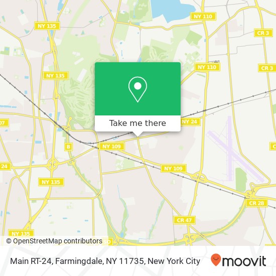 Mapa de Main RT-24, Farmingdale, NY 11735