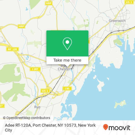 Mapa de Adee RT-120A, Port Chester, NY 10573