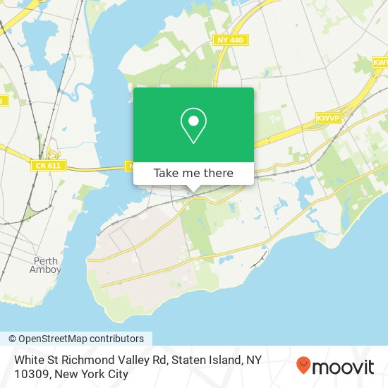 Mapa de White St Richmond Valley Rd, Staten Island, NY 10309